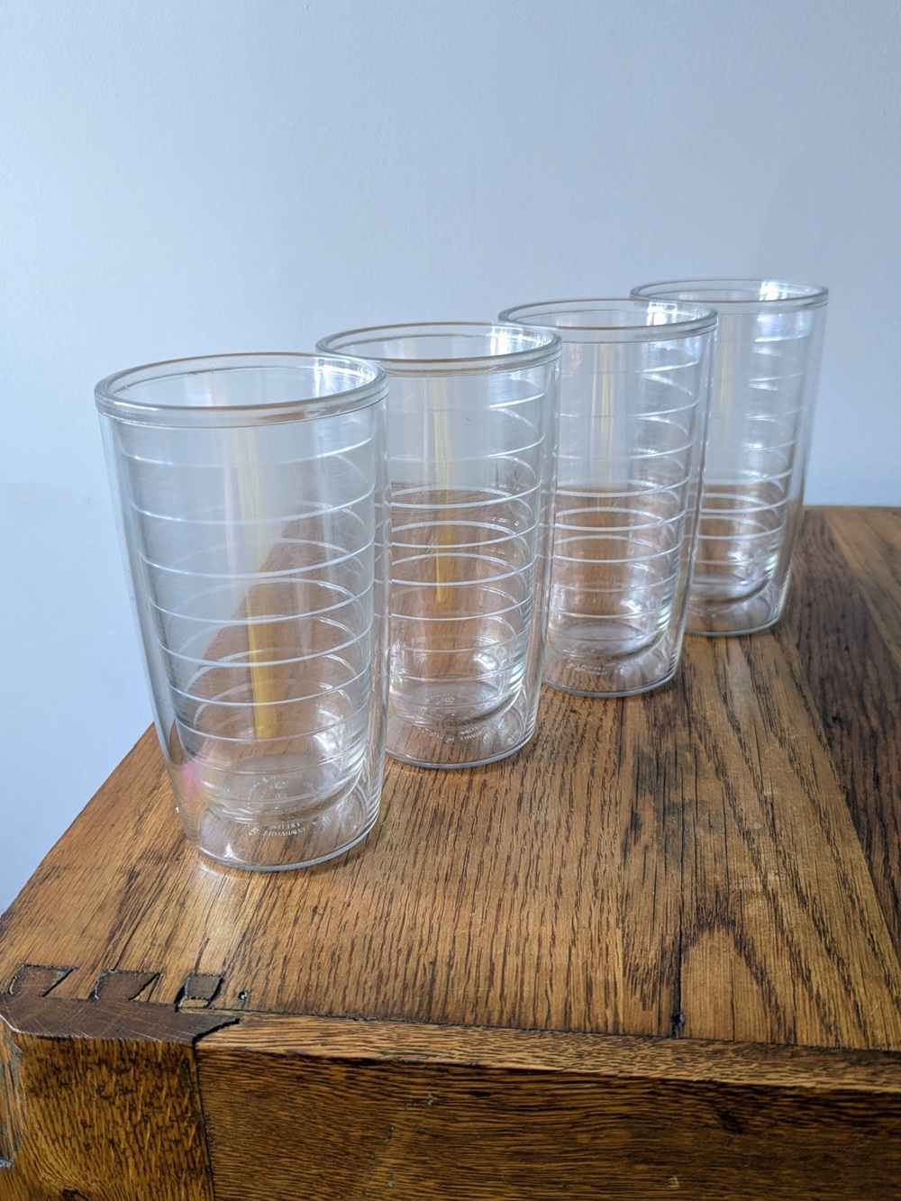 Classic Clear Transparent Tervis 16 oz Insulated Tumblers Set of 4 Cups